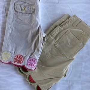 2 pairs Khaki capris
